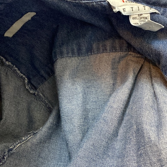Talbots Long Sleeve Button Front Denim Jean Dress Size 6 Petite - Picture 13 of 15